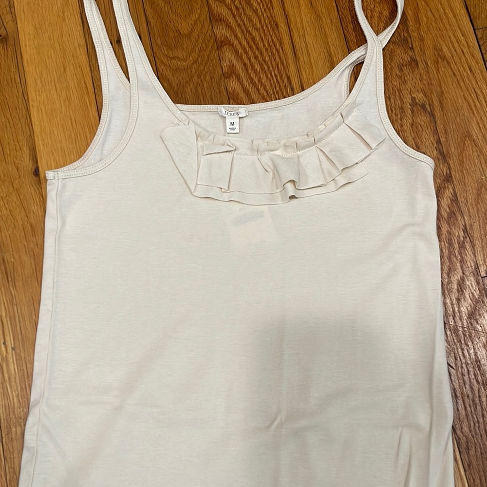 J Crew Cami Tank Top, Beige, NWT, size Med